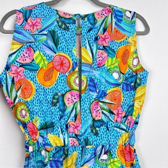CHEPE made in Italy cotton colourful sleeveless dress - Picture 6 of 7